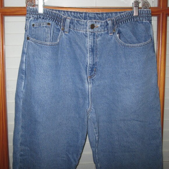 L.L. Bean Flannel Lined Jeans Women's 16 Petite 100% Cotton Vintage - Picture 3 of 9